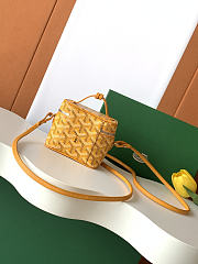 Fortok Goyard Muse Nano Vanity case Yellow Goyardine canvas 11 x 6.5 x 9cm - 5