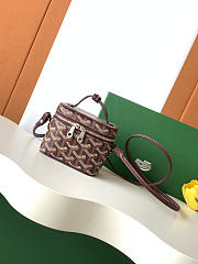 Fortok Goyard Muse Nano Vanity case Burgundy Goyardine canvas 11 x 6.5 x 9cm - 1