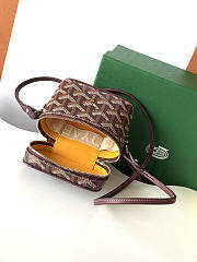 Fortok Goyard Muse Nano Vanity case Burgundy Goyardine canvas 11 x 6.5 x 9cm - 3