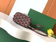 Fortok Goyard Muse Nano Vanity case Burgundy Goyardine canvas 11 x 6.5 x 9cm - 6