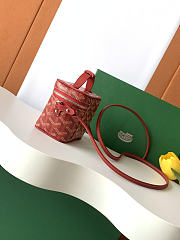 Fortok Goyard Muse Nano Vanity case Red Goyardine canvas 11 x 6.5 x 9cm - 3
