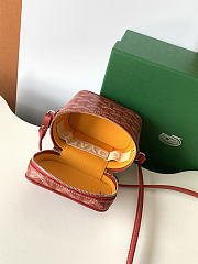 Fortok Goyard Muse Nano Vanity case Red Goyardine canvas 11 x 6.5 x 9cm - 5