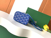 Fortok Goyard Muse Nano Vanity case Dark Blue Goyardine canvas 11 x 6.5 x 9cm - 5