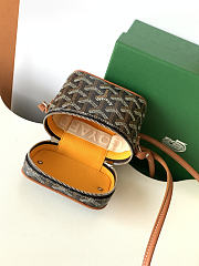 Fortok Goyard Muse Nano Vanity case Black Brown Goyardine canvas 11 x 6.5 x 9cm - 5