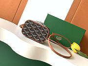 Fortok Goyard Muse Nano Vanity case Black Brown Goyardine canvas 11 x 6.5 x 9cm - 4