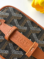 Fortok Goyard Muse Nano Vanity case Black Brown Goyardine canvas 11 x 6.5 x 9cm - 6