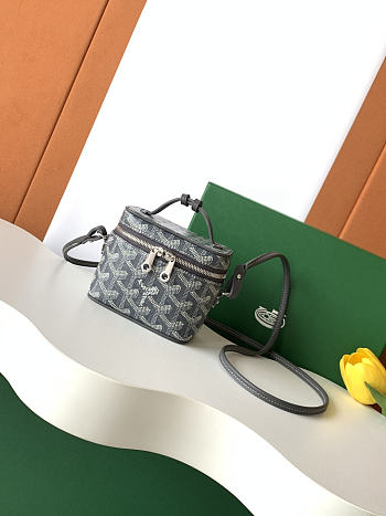 Fortok Goyard Muse Nano Vanity case Grey Goyardine canvas 11 x 6.5 x 9cm