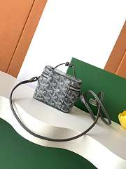 Fortok Goyard Muse Nano Vanity case Grey Goyardine canvas 11 x 6.5 x 9cm - 2