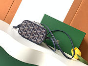 Fortok Goyard Muse Nano Vanity case Navy Blue Goyardine canvas 11 x 6.5 x 9cm - 6