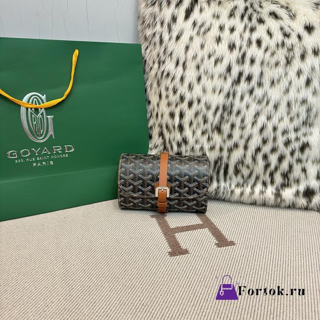 Fortok Goyard Double Travel Watch Case Brown 17x10x7cm - 1