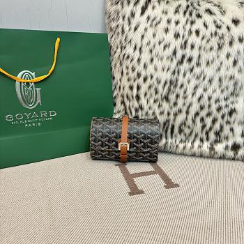 Fortok Goyard Double Travel Watch Case Brown 17x10x7cm