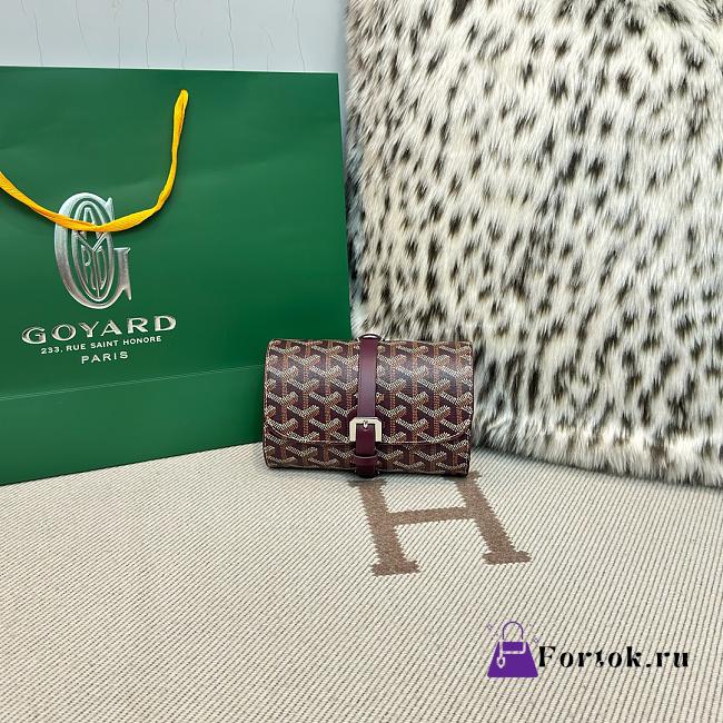 Fortok Goyard Double Travel Watch Case Burgundy 17x10x7cm - 1