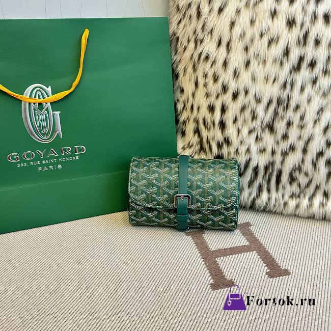 Fortok Goyard Double Travel Watch Case Green 17x10x7cm - 1