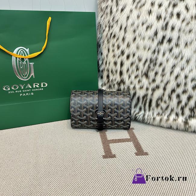 Fortok Goyard Double Travel Watch Case Black 17x10x7cm - 1