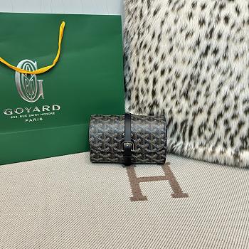 Fortok Goyard Double Travel Watch Case Black 17x10x7cm
