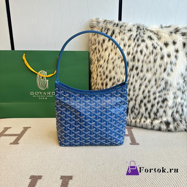 Fortok Goyard Boheme Hobo bag blue Goyardine Canvas 26cm x 11cm x 22cm - 1
