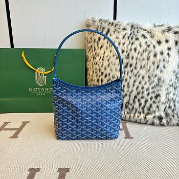 Fortok Goyard Boheme Hobo bag blue Goyardine Canvas 26cm x 11cm x 22cm