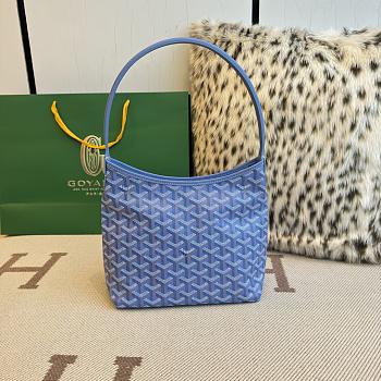 Fortok Goyard Boheme Hobo bag Light blue Goyardine Canvas 26cm x 11cm x 22cm