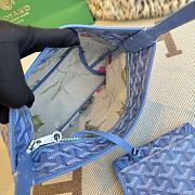 Fortok Goyard Boheme Hobo bag Light blue Goyardine Canvas 26cm x 11cm x 22cm - 6