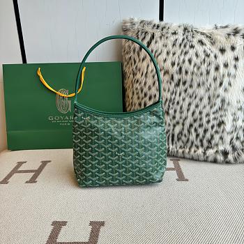 Fortok Goyard Boheme Hobo Green blue Goyardine Canvas 26cm x 11cm x 22cm
