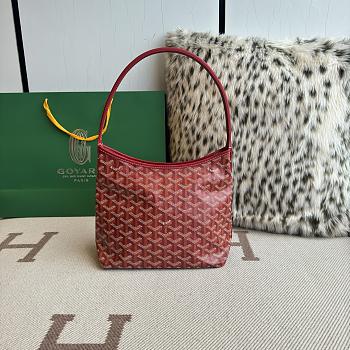 Fortok Goyard Boheme Hobo bag Red Goyardine Canvas 26cm x 11cm x 22cm