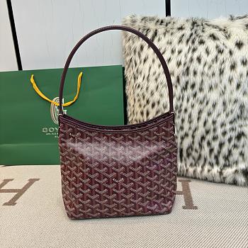 Fortok Goyard Boheme Hobo bag Burgundy Goyardine Canvas 26cm x 11cm x 22cm