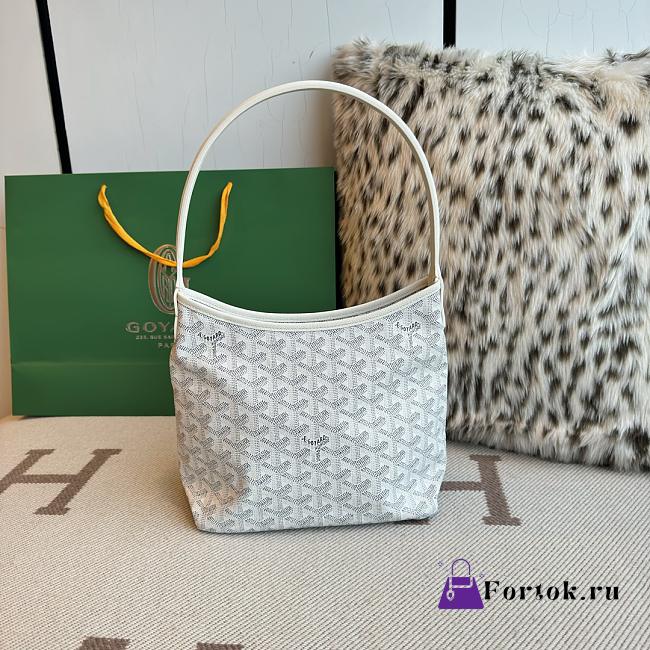 Fortok Goyard Boheme Hobo bag White Goyardine Canvas 26cm x 11cm x 22cm  - 1