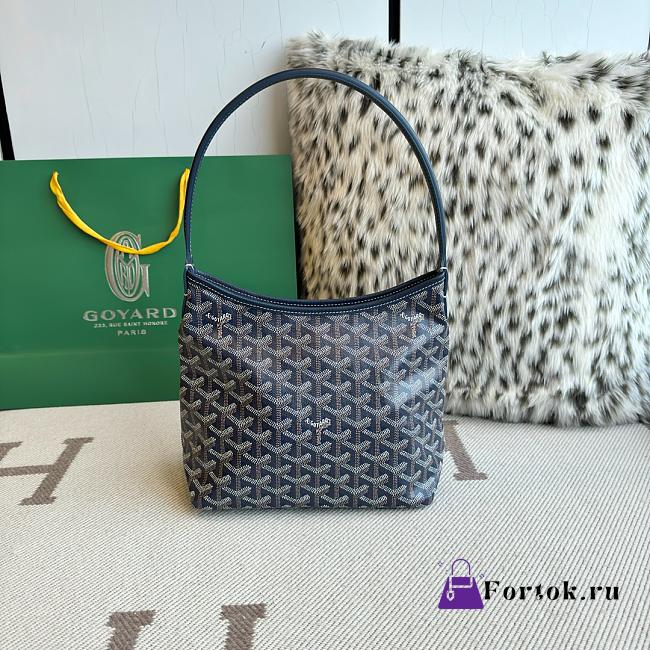 Fortok Goyard Boheme Hobo bag Navy Blue Goyardine Canvas 26cm x 11cm x 22cm - 1