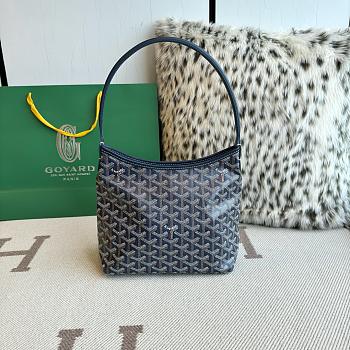 Fortok Goyard Boheme Hobo bag Navy Blue Goyardine Canvas 26cm x 11cm x 22cm