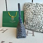 Fortok Goyard Boheme Hobo bag Navy Blue Goyardine Canvas 26cm x 11cm x 22cm - 6