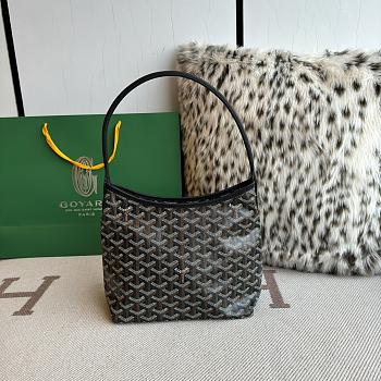 Fortok Goyard Boheme Hobo bag Black Goyardine Canvas 26cm x 11cm x 22cm