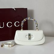 Fortok Gucci Bamboo 1947 top handle bag White 26.6*13*8cm - 1