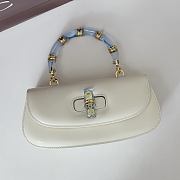 Fortok Gucci Bamboo 1947 top handle bag White 26.6*13*8cm - 5