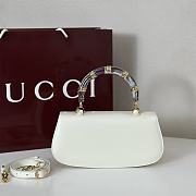 Fortok Gucci Bamboo 1947 top handle bag White 26.6*13*8cm - 4