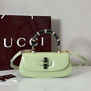 Fortok Gucci Bamboo 1947 top handle bag Baby Green 26.6*13*8cm - 1
