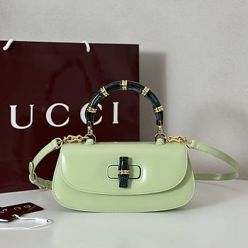 Fortok Gucci Bamboo 1947 top handle bag Baby Green 26.6*13*8cm