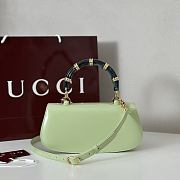 Fortok Gucci Bamboo 1947 top handle bag Baby Green 26.6*13*8cm - 5