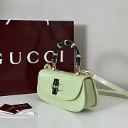 Fortok Gucci Bamboo 1947 top handle bag Baby Green 26.6*13*8cm - 3