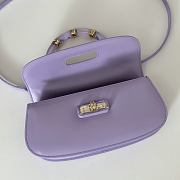 Fortok Gucci Bamboo 1947 top handle bag Purple 26.6*13*8cm - 3