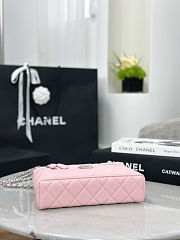 Fortok Chanel 25/26 pre-collection Vanity Case With Gold Chain Pink Caviar 17x19.5x5cm - 5