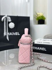 Fortok Chanel 25/26 pre-collection Vanity Case With Gold Chain Pink Caviar 17x19.5x5cm - 2