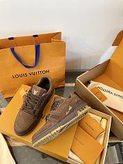 Fortok Louis Vuitton LV Trainer in Chocolate Brown Damier Embossed - 6