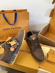 Fortok Louis Vuitton LV Trainer in Chocolate Brown Damier Embossed - 3