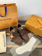 Fortok Louis Vuitton LV Trainer in Chocolate Brown Damier Embossed - 4
