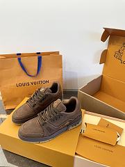 Fortok Louis Vuitton LV Trainer in Chocolate Brown Damier Embossed - 5