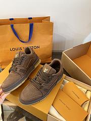 Fortok Louis Vuitton LV Trainer in Chocolate Brown Damier Embossed - 2