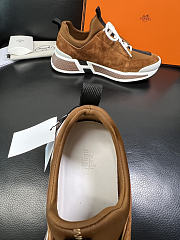 Fortok Hermès Just sneakers Suede Brown - 5