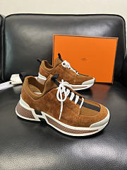 Fortok Hermès Just sneakers Suede Brown - 3