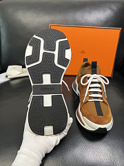 Fortok Hermès Just sneakers Suede Brown - 2