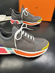 Fortok Hermès Just sneakers Suede Grey - 5